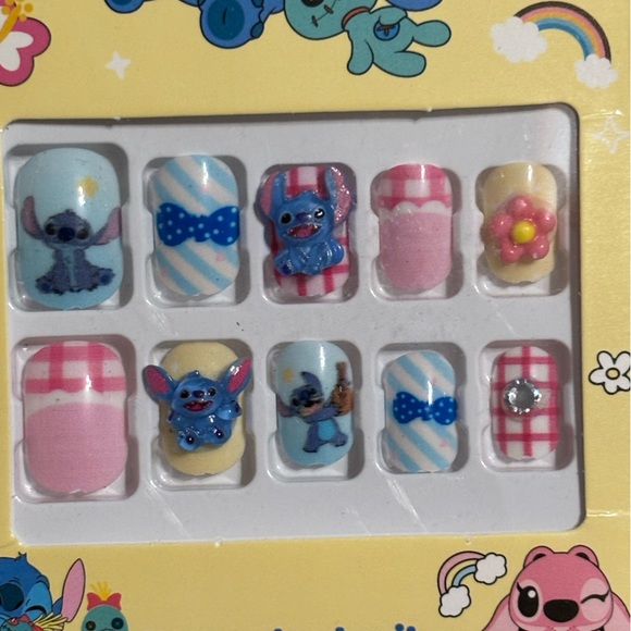 10 packs Girls‎ Press On Nails Stitch - Picture 3 of 6